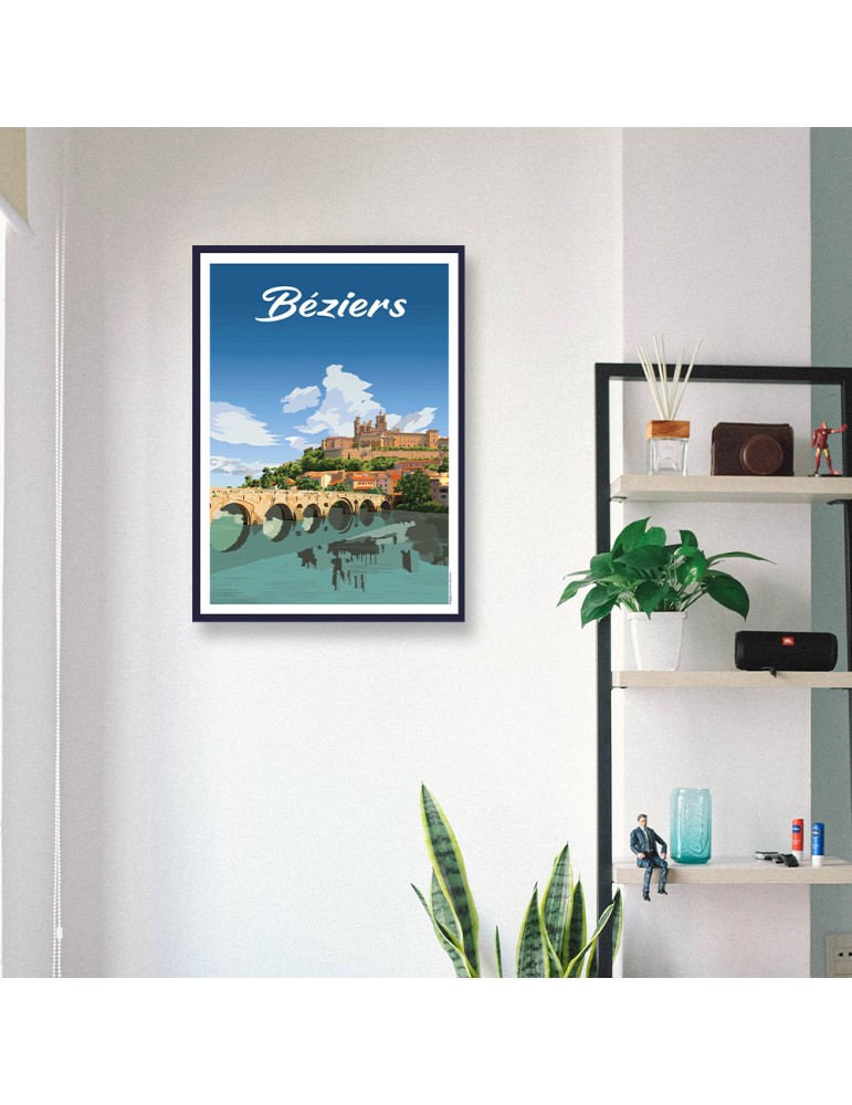 Béziers – Poster affiche – image encadrée