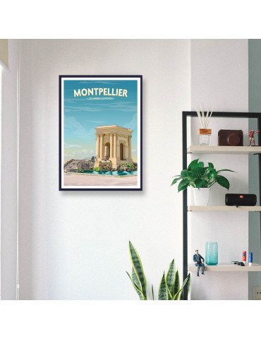 Montpellier Les jardins du peyrou – Poster affiche – image encadrée 2