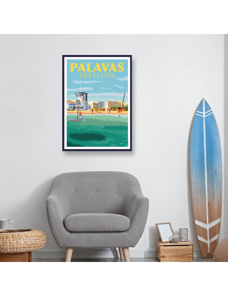 Palavas – Poster affiche – image encadrée
