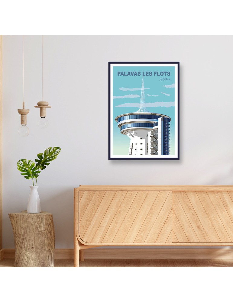 Palavas "Le Phare" – Poster affiche – image encadrée