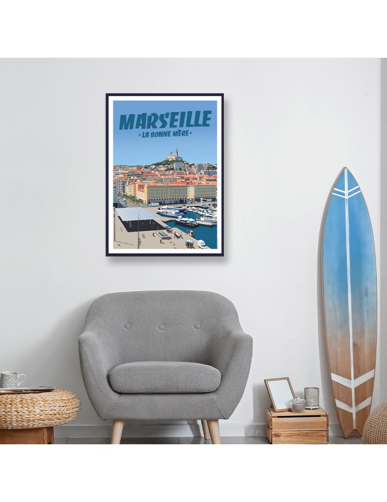 Marseille – Poster affiche – image encadrée