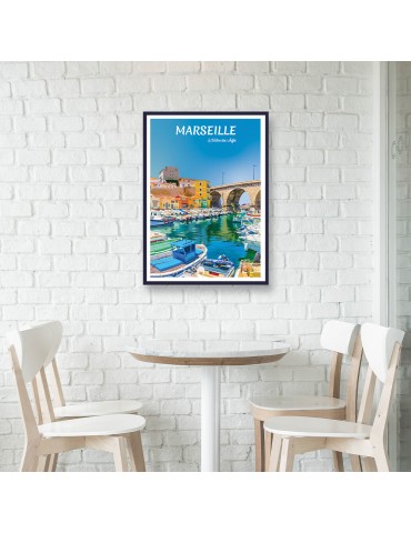 Marseille le vallon – Poster affiche – image encadrée 2