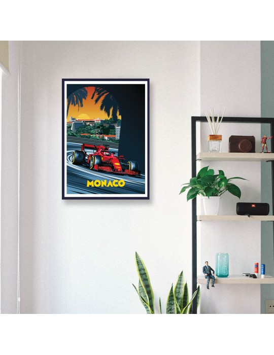 Grand-Prix de Monaco – Poster affiche – image encadrée