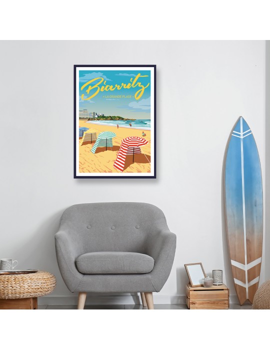 Biarritz – Poster affiche – image encadrée