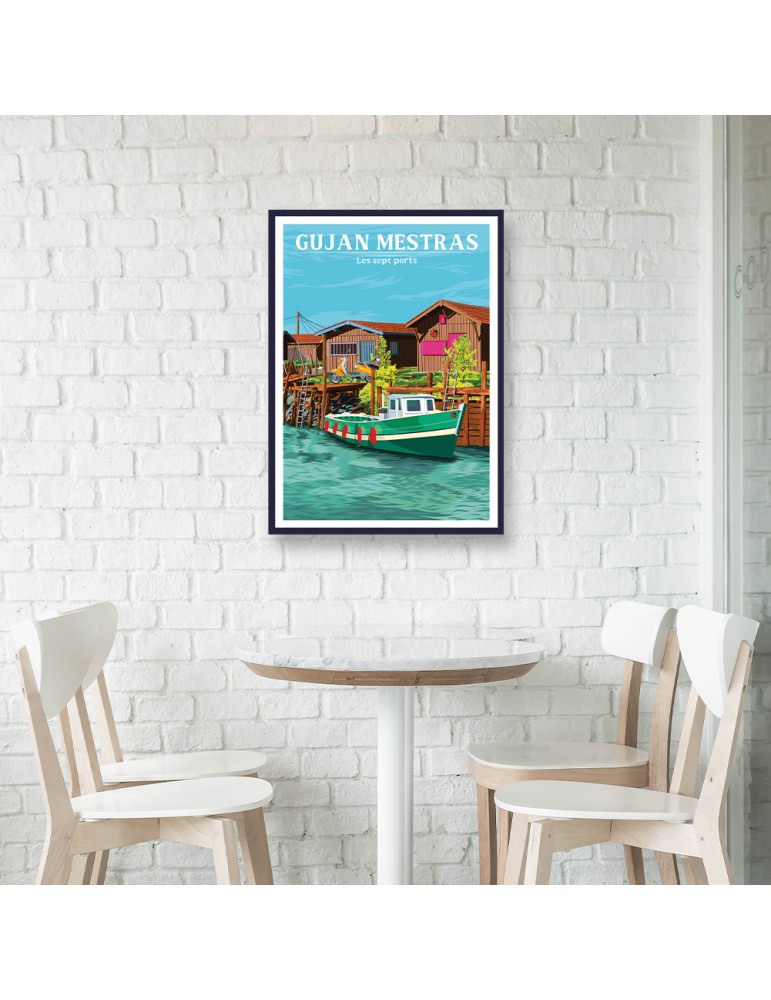 Gujan Mestras – Poster affiche – image encadrée