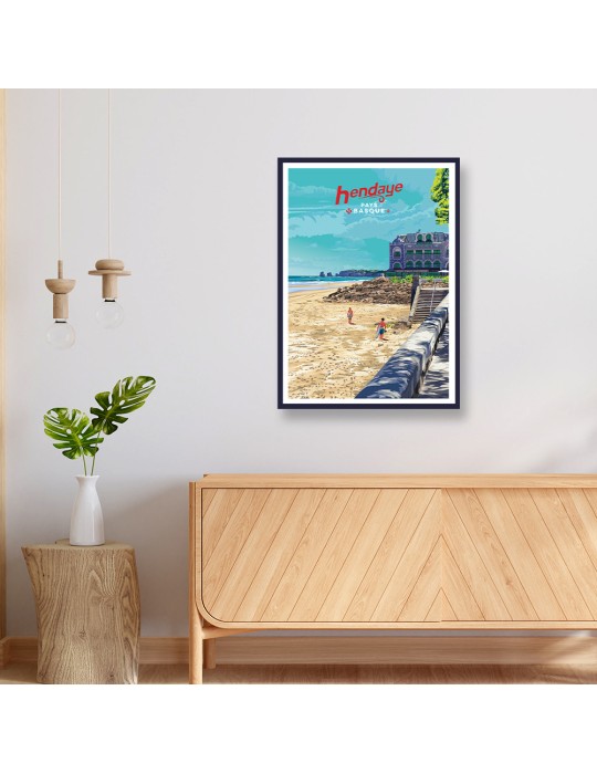 Hendaye – Poster affiche – image encadrée