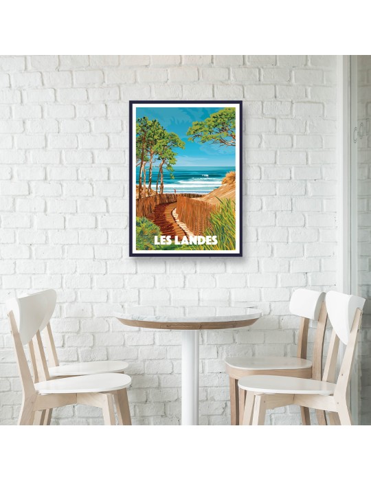 Les Landes – Poster affiche – image encadrée