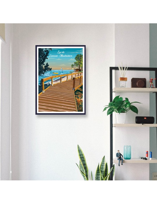 Maubuisson Lac de Carcans – Poster affiche – image encadrée