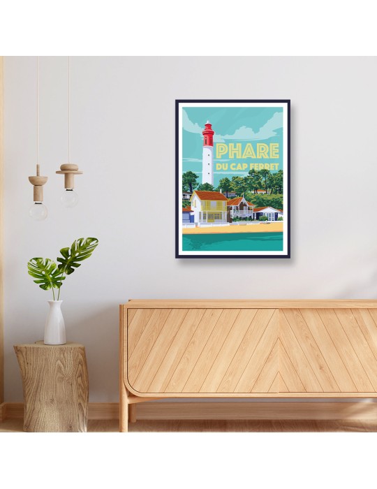 Phare de Cap Ferret – Poster affiche – image encadrée