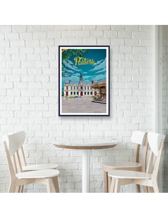 Poitiers – Poster affiche – image encadrée