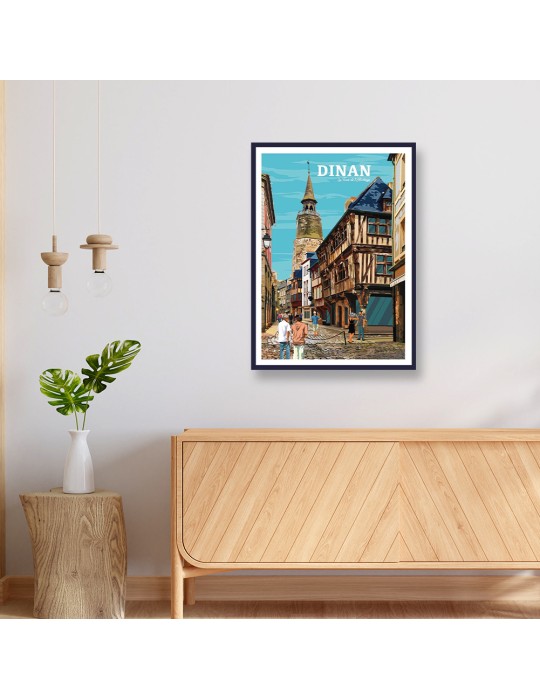 Dinan – Poster affiche – image encadrée