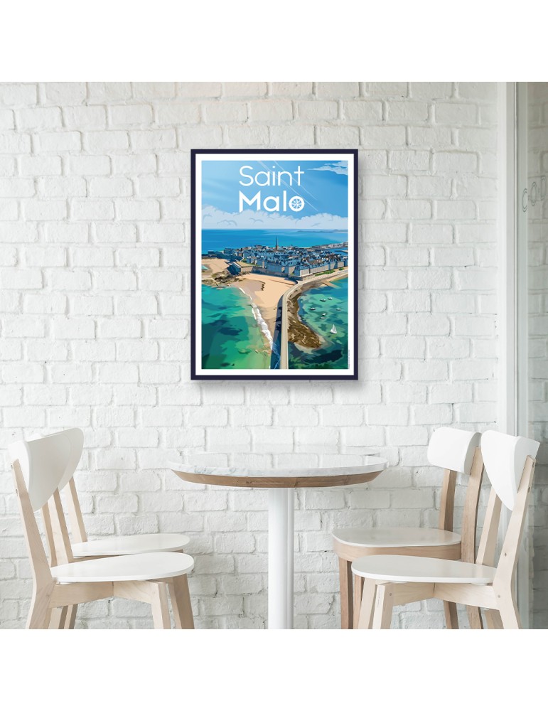 Saint-Malo – Poster affiche – image encadrée