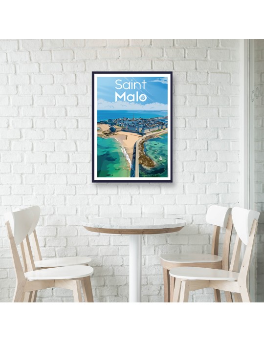 Saint-Malo – Poster affiche – image encadrée