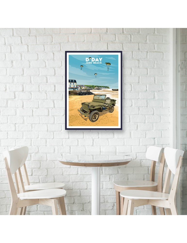 D'Day Juno Beach – Poster affiche – image encadrée