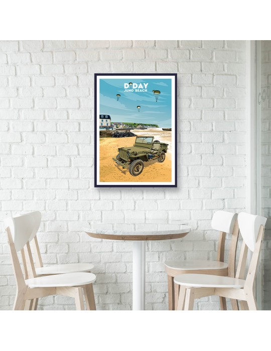 D'Day Juno Beach – Poster affiche – image encadrée