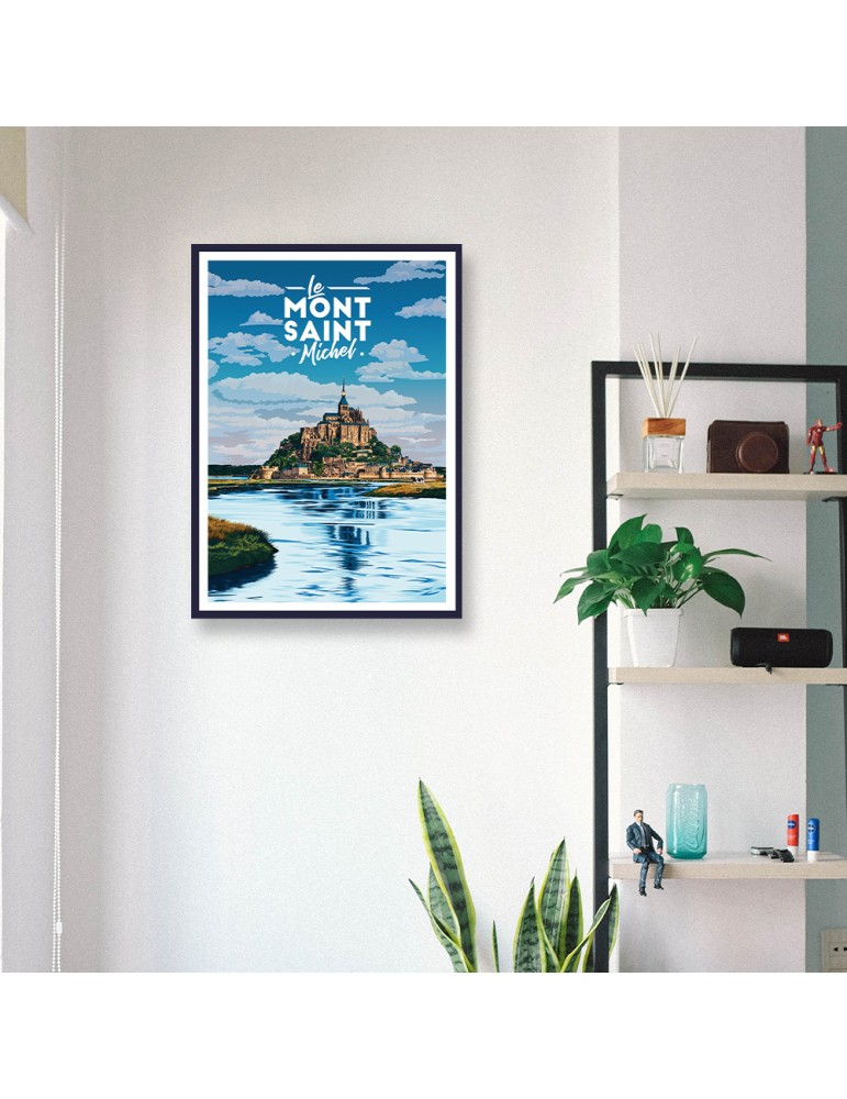 Le Mont-Saint-Michel – Poster affiche – image encadrée