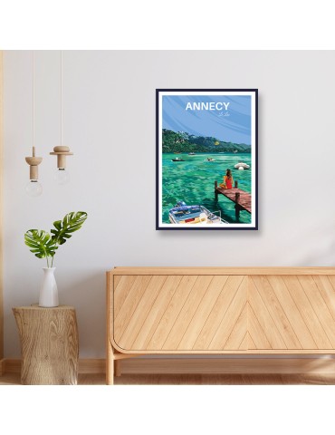 Lac d'Annecy – Poster affiche – image encadrée 2