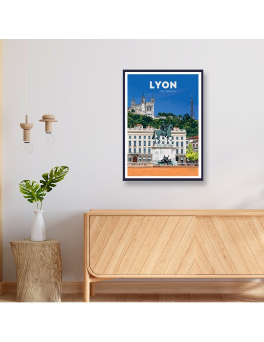 Lyon – Poster affiche – image encadrée