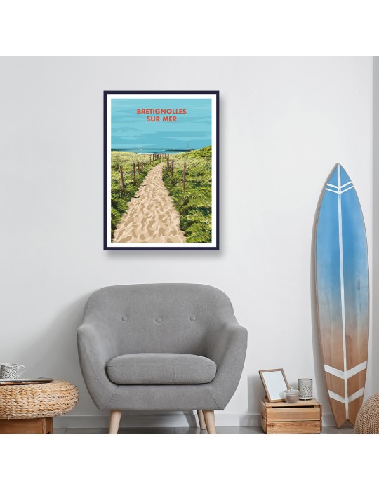 Brétignolles-sur-Mer – Poster affiche – image encadrée