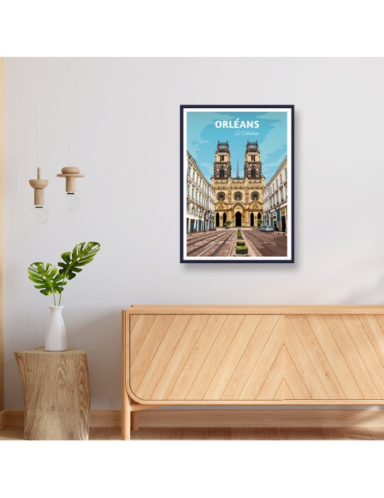 Orléans – Poster affiche – image encadrée