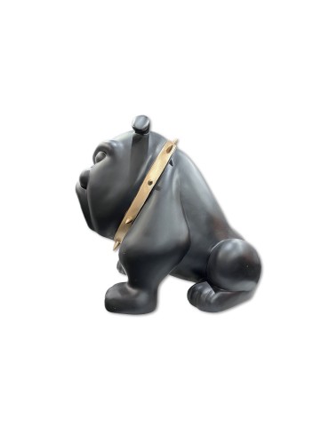 Sculpture intérieure en résine – Cartoon finition mat / collier or 2