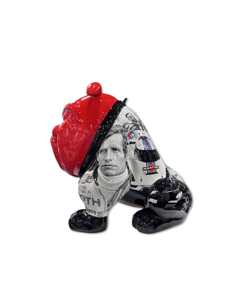 Sculpture intérieure en résine – Cartoon Porsche