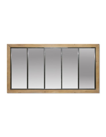 Miroir bois et métal - 52.013