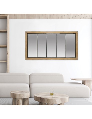 Miroir bois et métal - 52.013 2