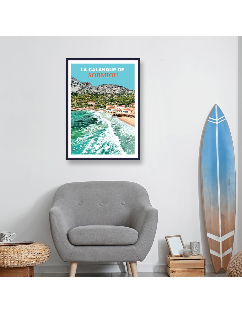 La Calanque de Sormiou – Poster affiche – image encadrée