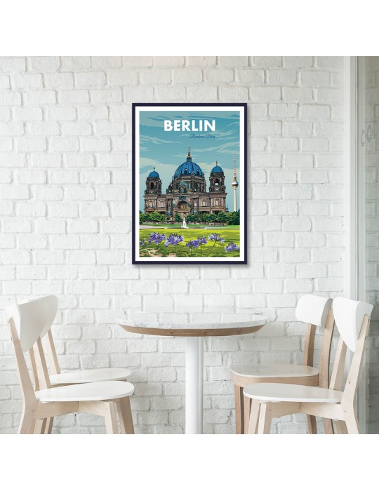 Berlin Berliner Dom – Poster affiche – image encadrée