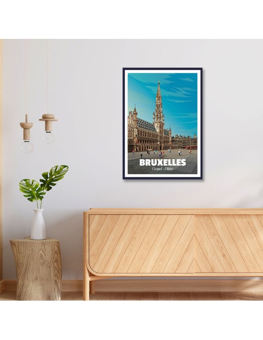 Bruxelles Grand-Place – Poster affiche – image encadrée