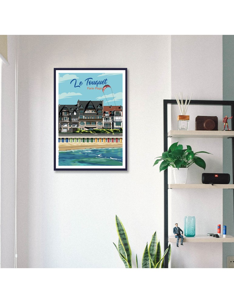 Le Touquet Paris Plage – Poster affiche – image encadrée