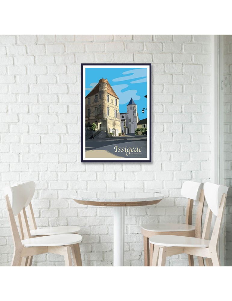 Issigeac Palais des Evêques – Poster affiche – image encadrée