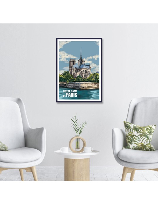 Paris Notre Dame – Poster affiche – image encadrée