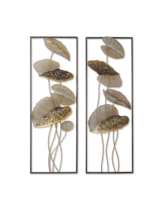 Set de deux sculptures métal – 06.431 – 31x90 cm / 31x90 cm