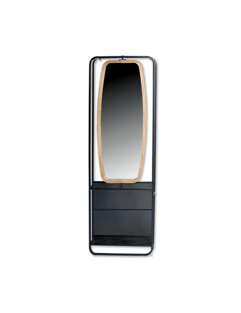 Meuble d'entrée en métal avec miroir – 52.005 – 54x16x160