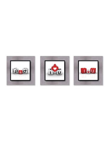 Photographie d'art - Set de 3 encadrements 20x20 cm