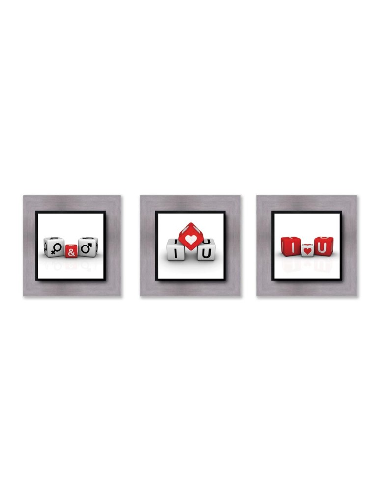Photographie d'art - Set de 3 encadrements 20x20 cm