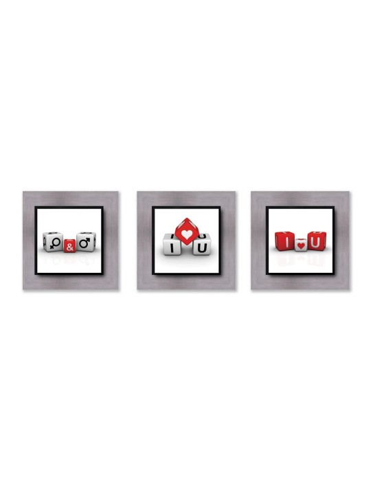 Photographie d'art - Set de 3 encadrements 20x20 cm