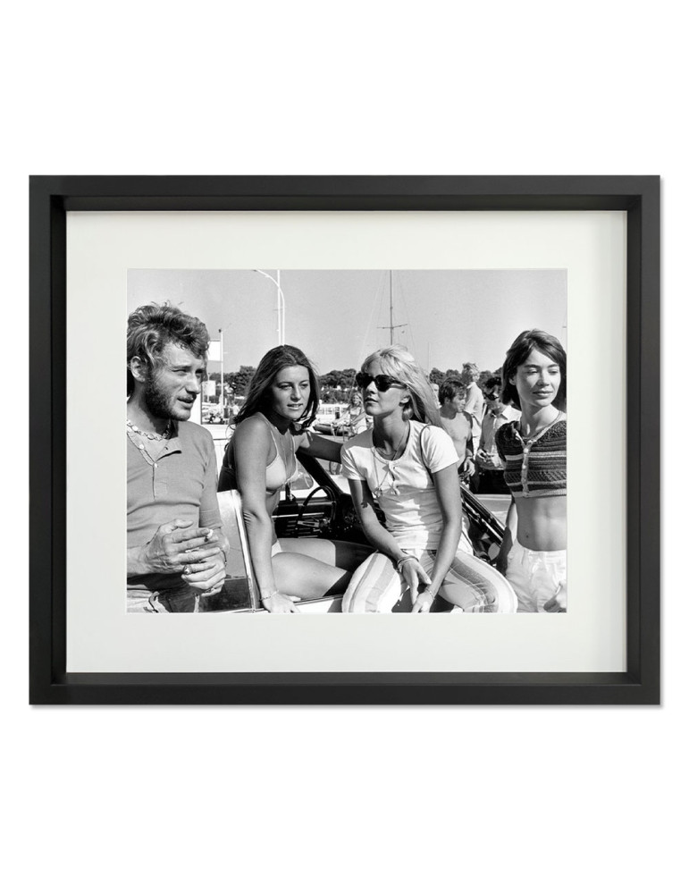 J.Hallyday, Sheila, S.Vartan & F.Hardy – Prestige – image encadrée