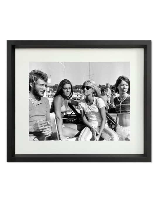 J.Hallyday, Sheila, S.Vartan & F.Hardy – Prestige – image encadrée