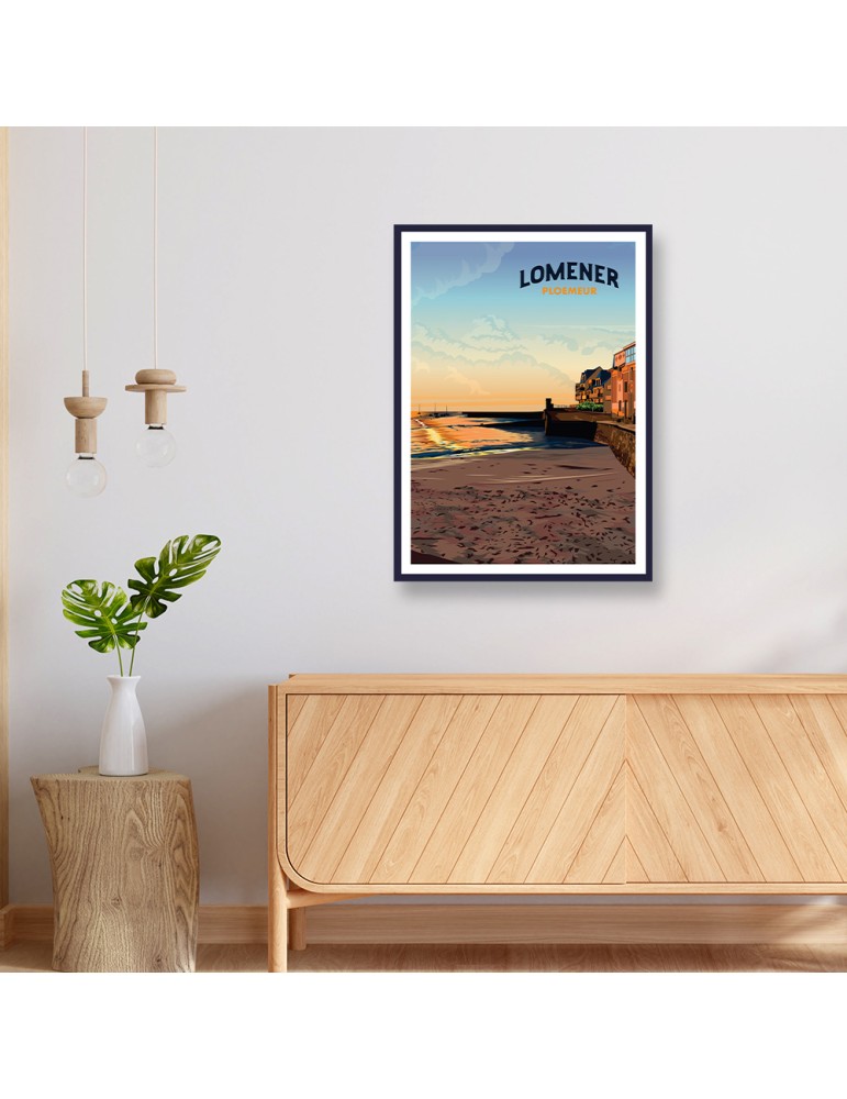 Lomener couché du soleil – Poster affiche – image encadrée
