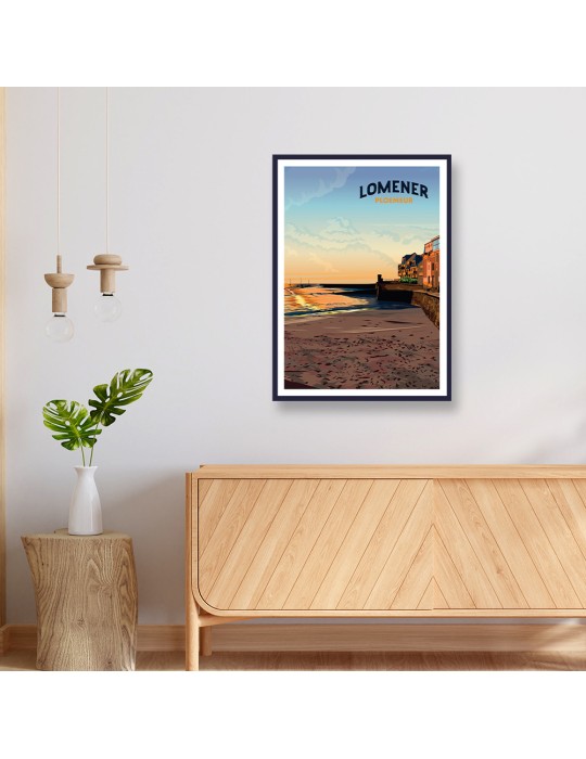Lomener couché du soleil – Poster affiche – image encadrée