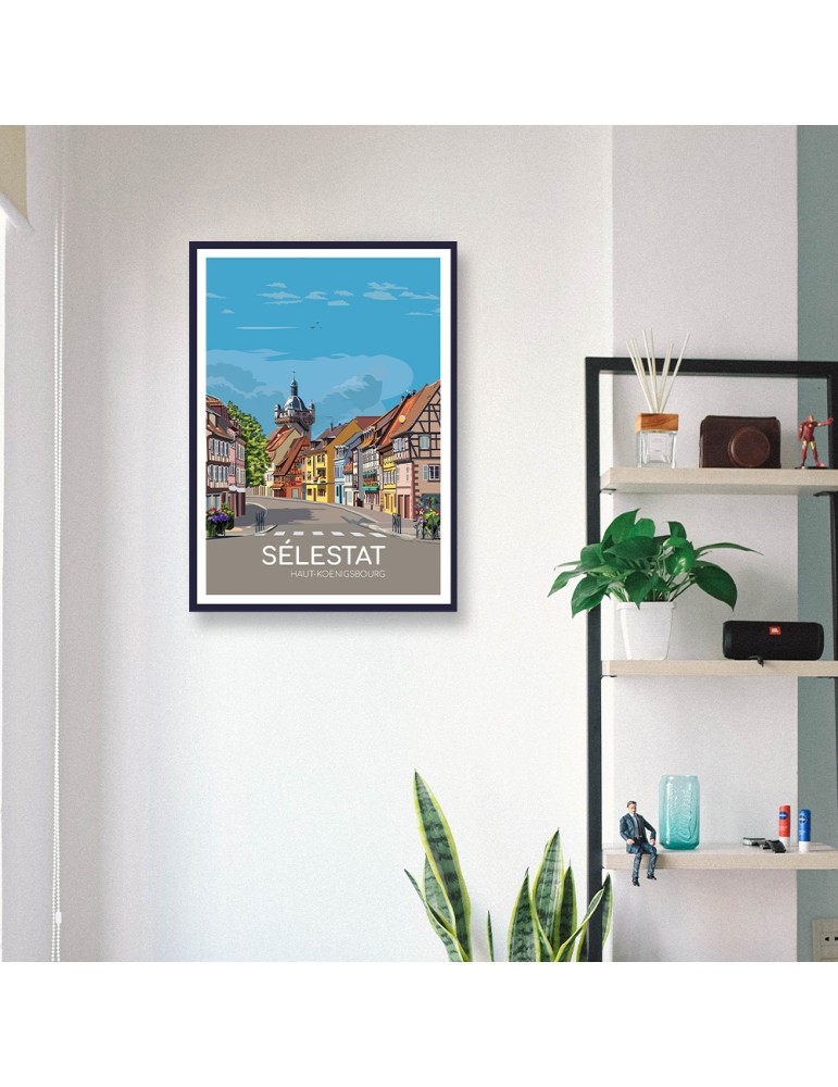 Sélestat – Poster affiche – image encadrée