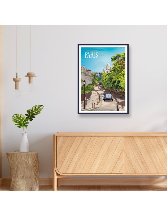 Paris Montmartre – Poster affiche – image encadrée