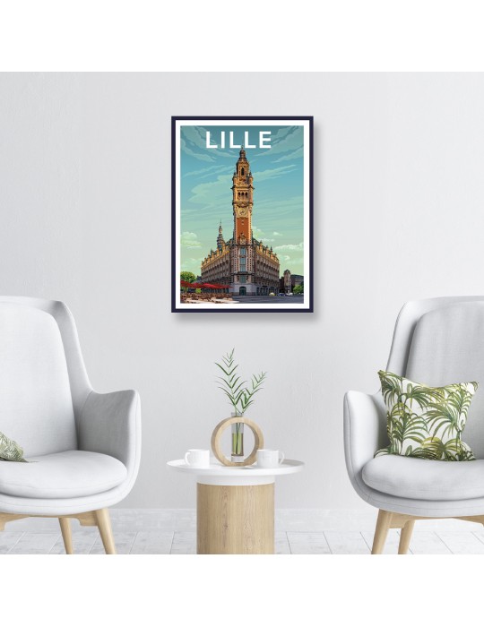 Lille – Poster affiche – image encadrée