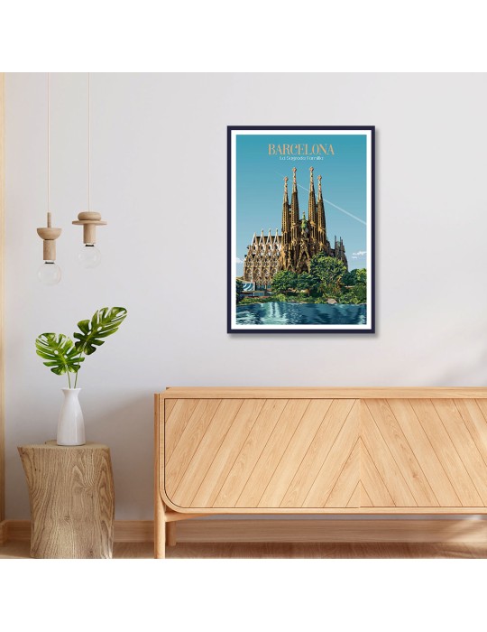 Barcelona Sagrada Família – Poster affiche – image encadrée