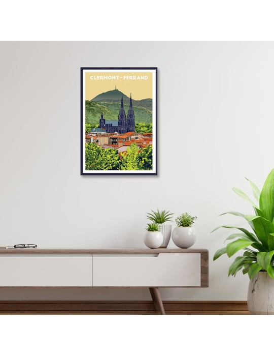 Clermont-Ferrand – Poster affiche – image encadrée