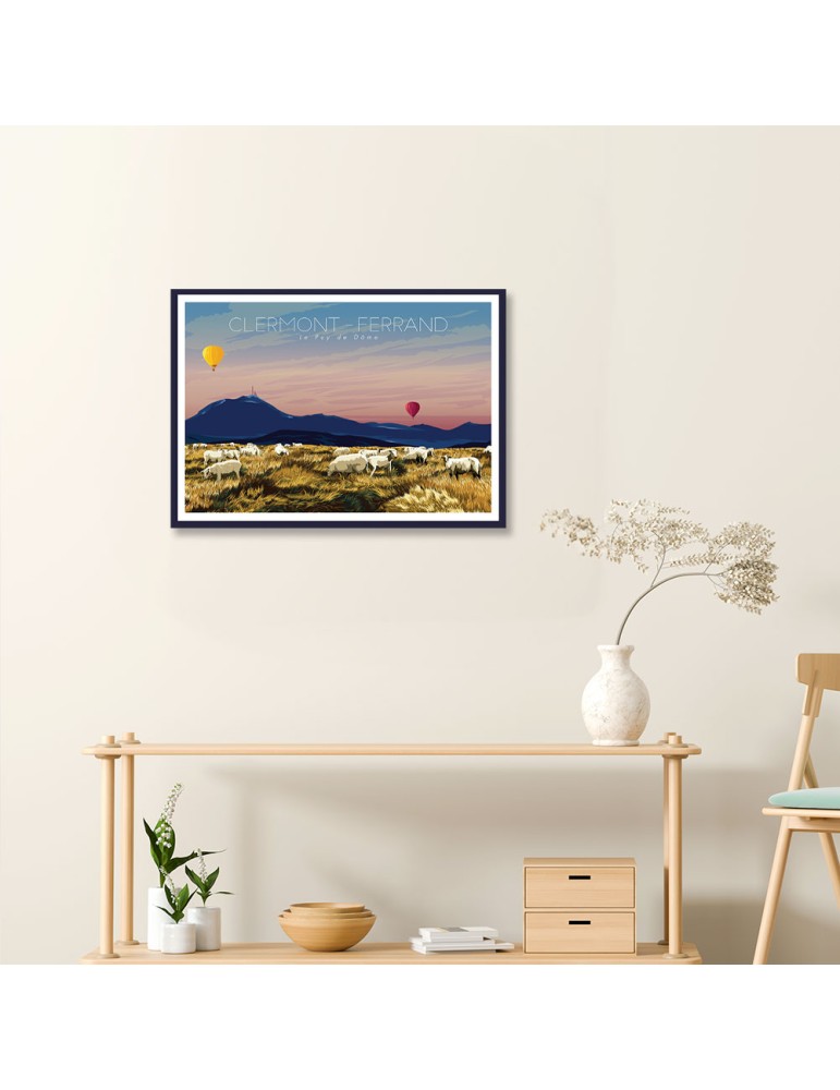 Clermont-Ferrand Puy de Dôme – Poster affiche – image encadrée