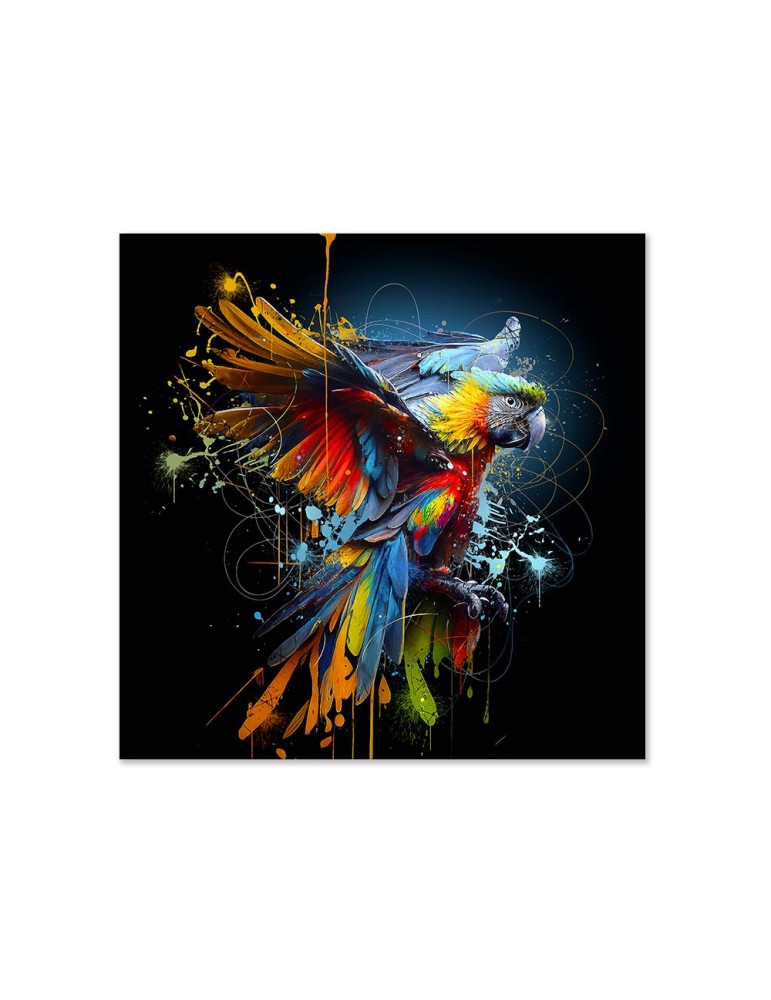 Impression sur verre – Perroquet Color